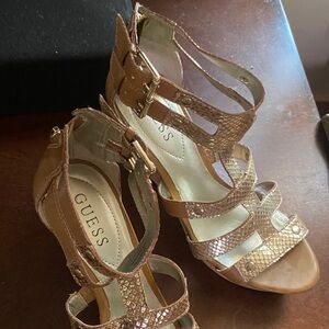 Guess Women's Brown Strappy Sandals